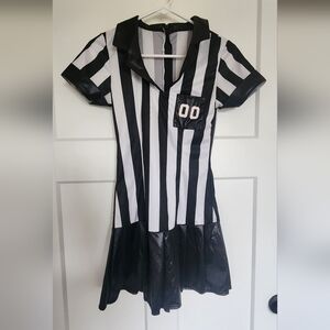 Black and White Striped Kids Dress